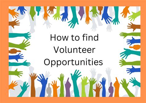 find local volunteer opportunities.